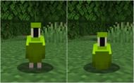 Parrots can sit, which prevents them from moving and perching down on player's shoulders (Image via Minecraft 1.19 update)